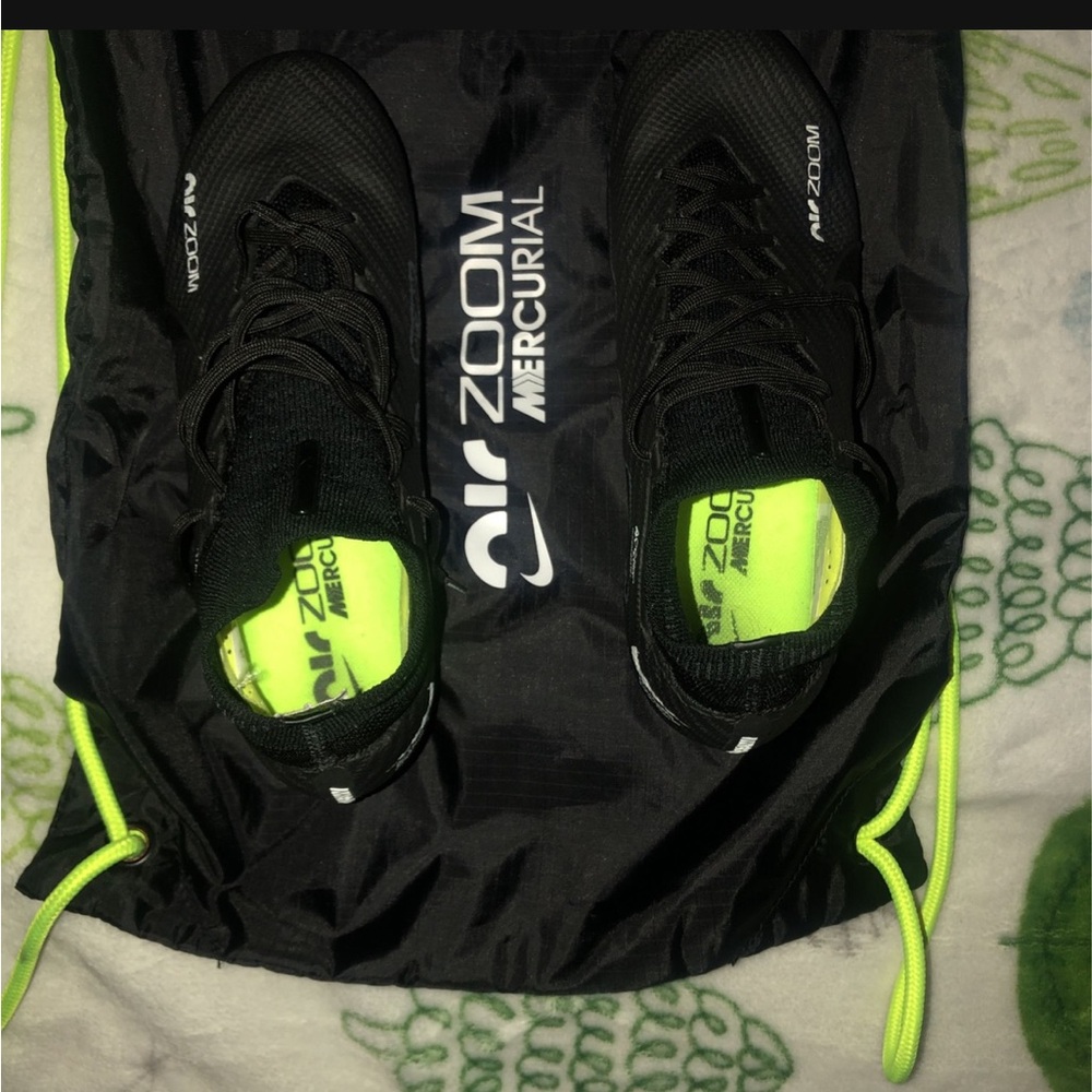 Nike Air Zoom Mercurial Elite Black and Neon Green Cleats